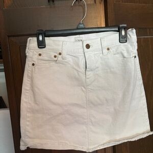 J Crew white Denim skirt
